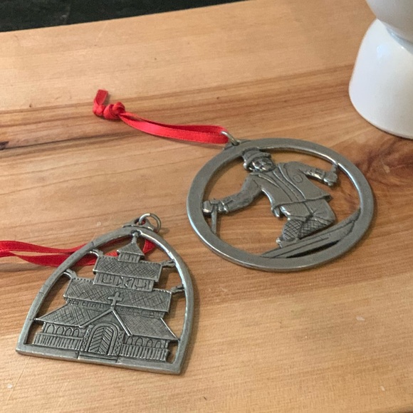 Havstad Tinn Other - HAVSTAD TINN NORWAY | Set of 2 | Pewter Christmas Ornaments.